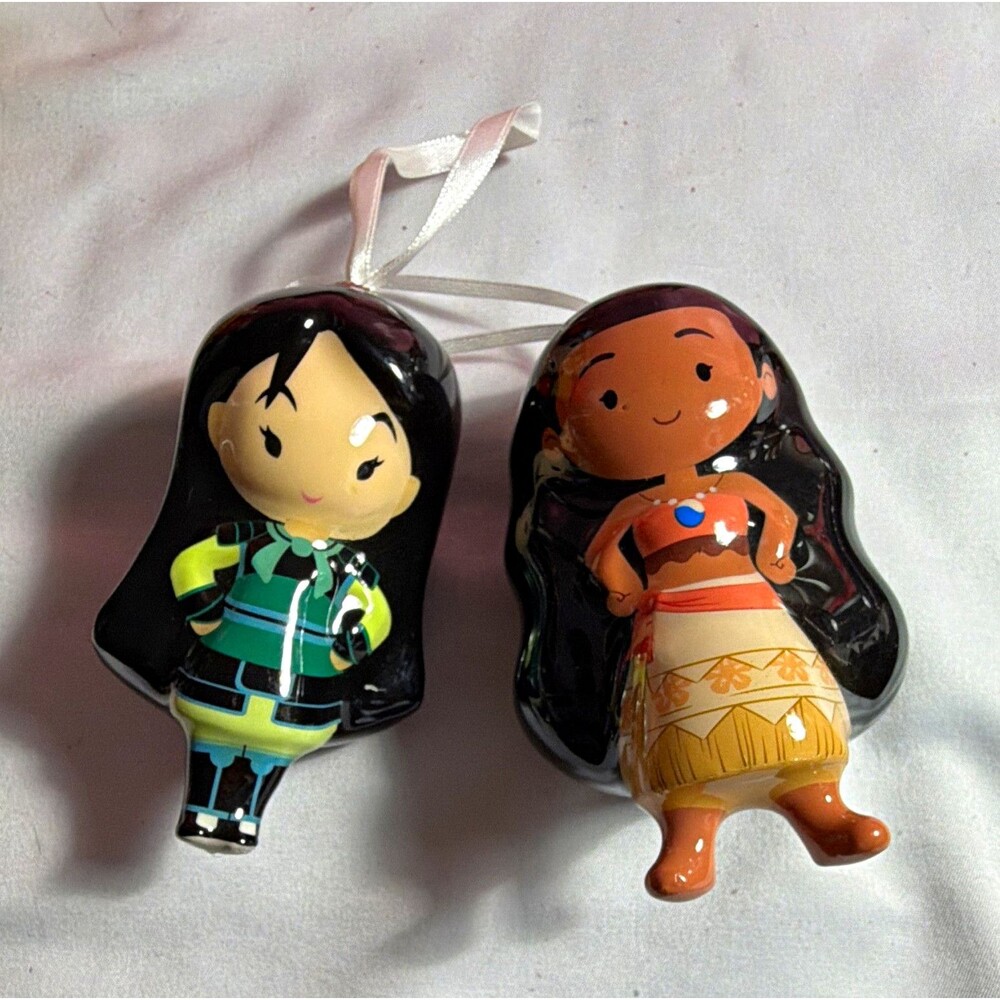Disney Mulan & Moana Holiday Ornaments Set - Official Disney Characters